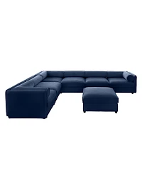 Streamdale Furniture Large Modular Chenille Sectional Sofa with Storage, 6 Seats