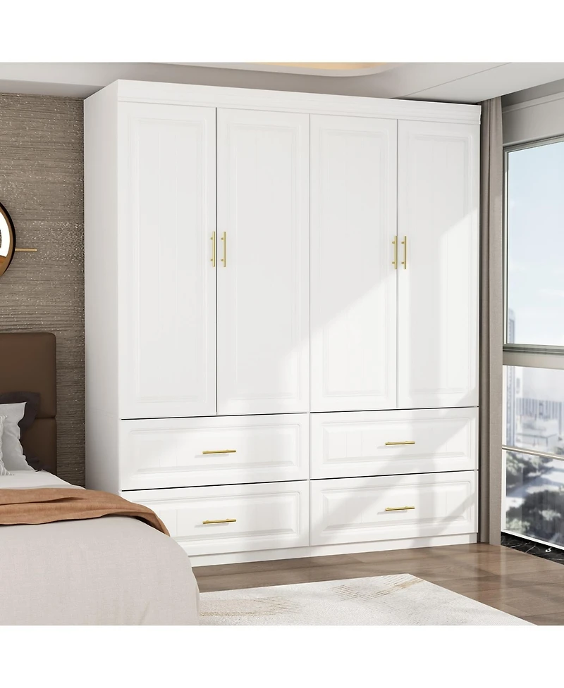 Homsee 9-Drawer Black Wood Dresser Bedroom Storage Cabinet