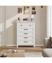 Gaomon 41.3" Tall 5-Drawer Dresser, Freestanding Wooden Chest for Bedroom or Living Room