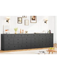 gaomon 12 Drawer Dresser for Bedroom, 61 Inch Wood with Power Outlet