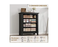 gaomon 34.8" Tall Vertical Drawer Dresser with Large Storage