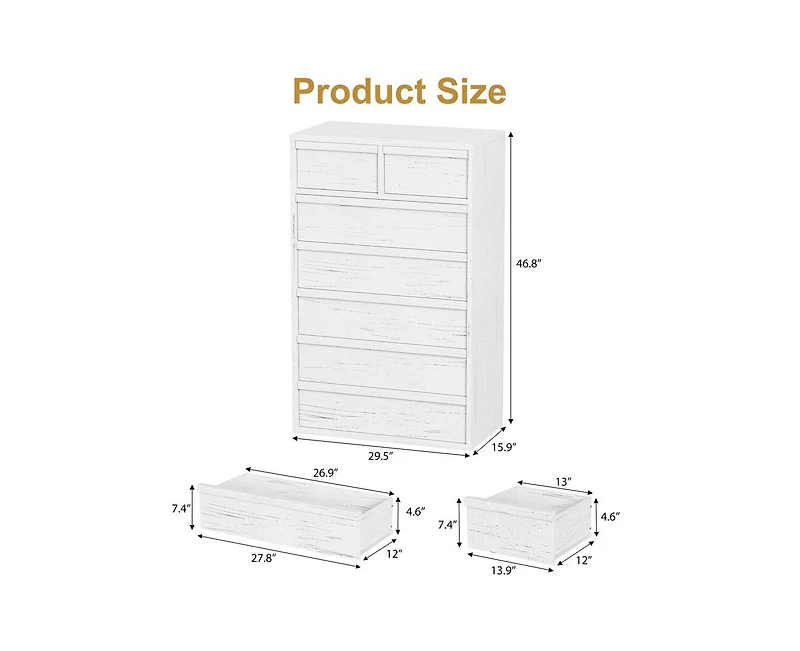 Gaomon 7 Drawer Dresser for Bedroom