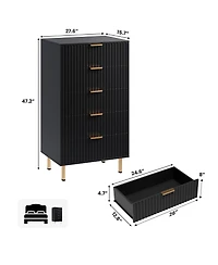Gaomon Fluted Drawer Storage Dresser