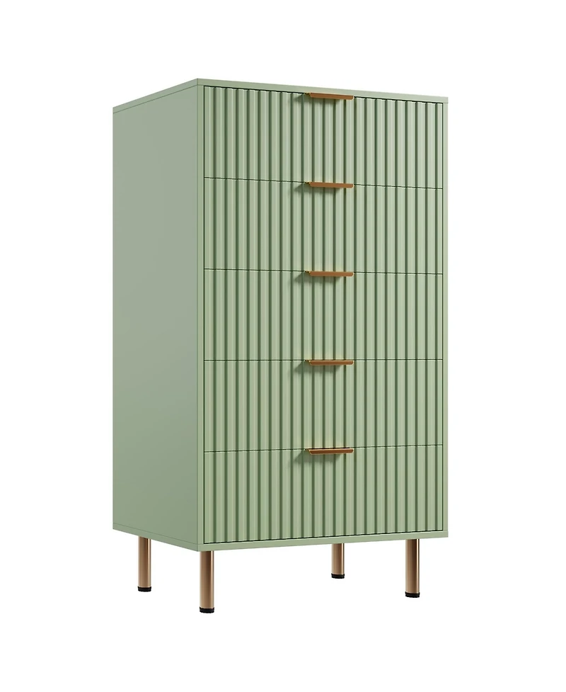 Gaomon Fluted Drawer Storage Dresser