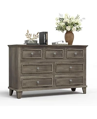 gaomon 7-Drawer Dresser 47"W, Wooden Chest with Deep Drawers, Tv Stand Organizer for Bedroom, Living Room, Hallway