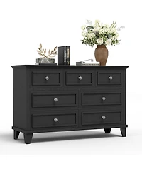 gaomon 7-Drawer Dresser 47"W, Wooden Chest with Deep Drawers, Tv Stand Organizer for Bedroom, Living Room, Hallway