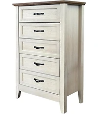 gaomon Vintage Style 5-Drawer Wood Dresser, Tall Storage Chest for Closet, Kids Bedroom, Nursery, Hallway, or Living Room