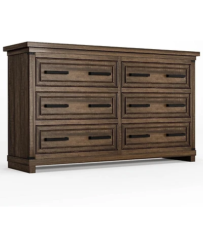 gaomon Modern 6-Drawer Bedroom Tv Cabinet, Wide Storage Dresser for Clothes Organization in Living Room, Dining Room, or Hallway