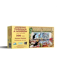 SunsOut Looking Through a Window 300 piece Jigsaw Puzzle for Adults Christmas