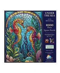 SunsOut Under the Sea Stained Glass 1000 piece Jigsaw Puzzle for Adults.