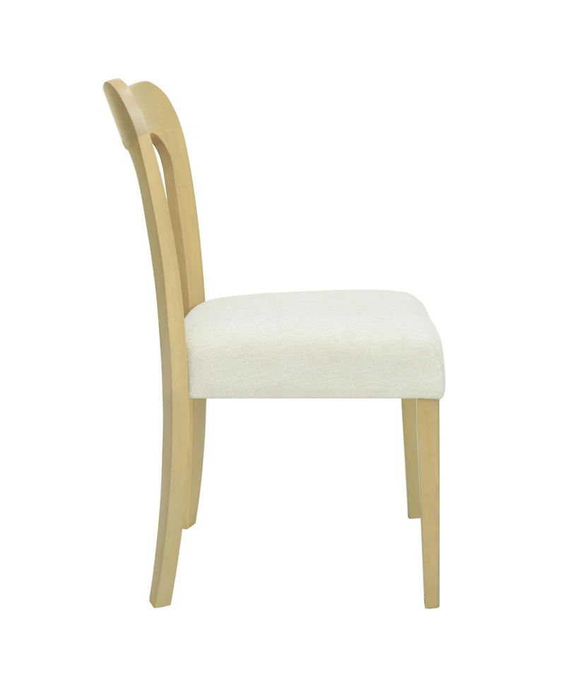 Streamdale Dining Chair Without Arm(light ash+beige) Set of 2