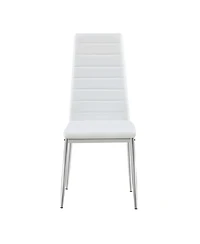 Streamdale Furniture Modern Pu Leather Dining Chair Set of 4