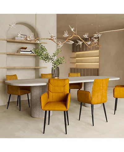 Streamdale Furniture Velvet Dining Chairs (Set of 2)