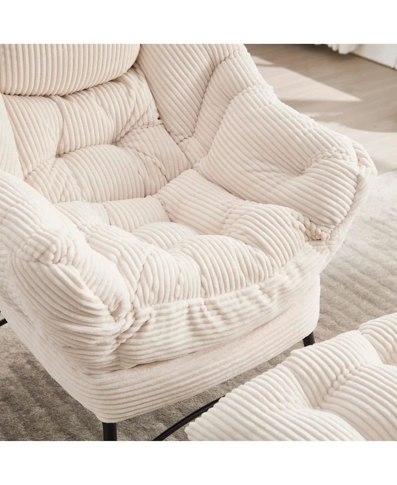 Streamdale Furniture Streamdale Lazy Chair with Ottoman