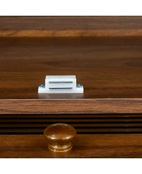 Streamdale Furniture Contemporary Floor-to-Ceiling Cabinet with Glass Doors