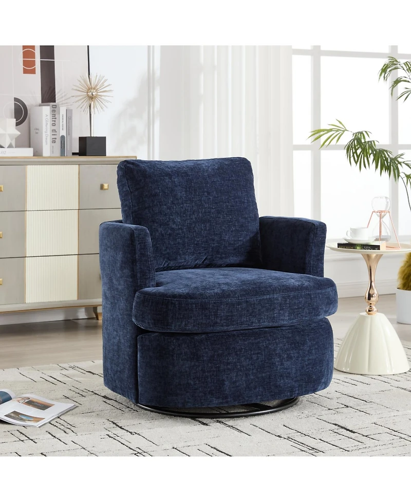 Streamdale Furniture 360 Swivel Chenille Chair- Comfortable, Breathable