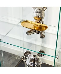 Streamdale Furniture American Glass Display Cabinet - Tempered Glass, Soft-Close Drawer, 3 Shelves