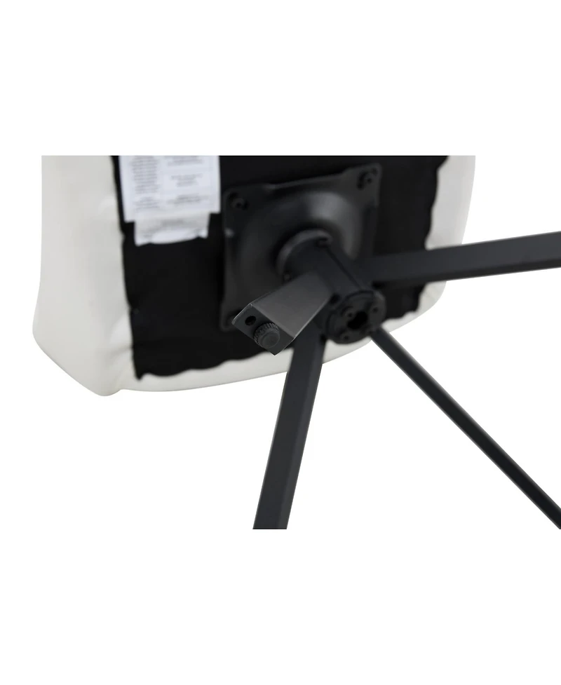 Streamdale Furniture Swivel Dining Chairs Set of 4, Gold Mesh Leather, High Back (White)