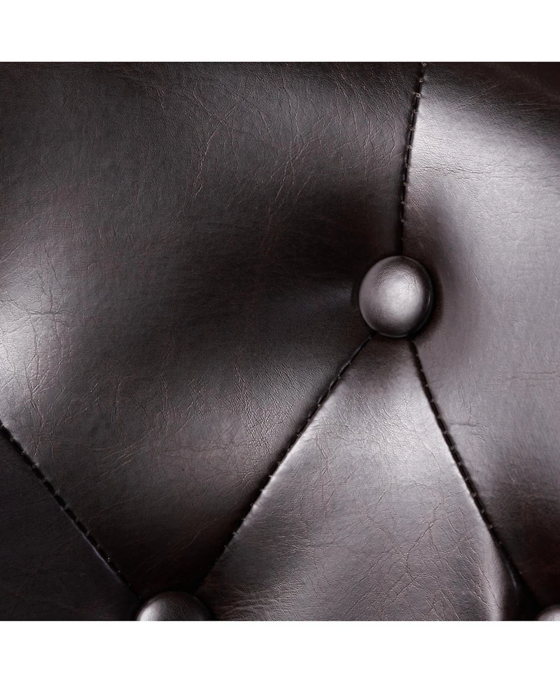 Streamdale Furniture 360 Degree Swivel Bar Stool with Stunning Nailhead Trim, Set of 2