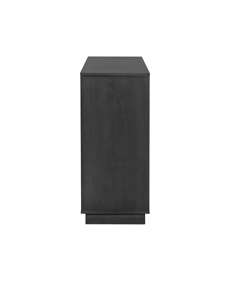 Streamdale Furniture Black 2-Door 7-Drawer Storage Cabinet
