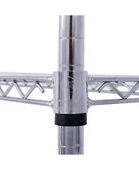 Streamdale Furniture 6 Tier 6000lbs Nsf Metal Wire Shelf Unit w/Wheels & Liners Chrome