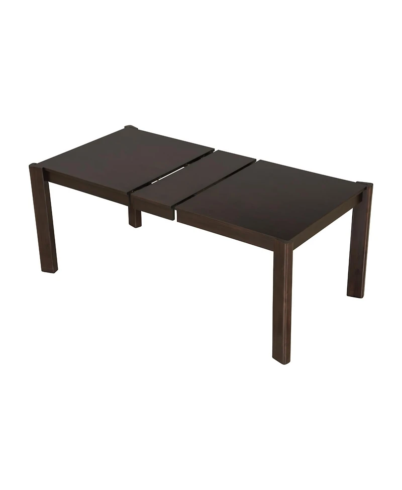 Streamdale Furniture Farmhouse Extendable Dining Set - Walnut & Champagne