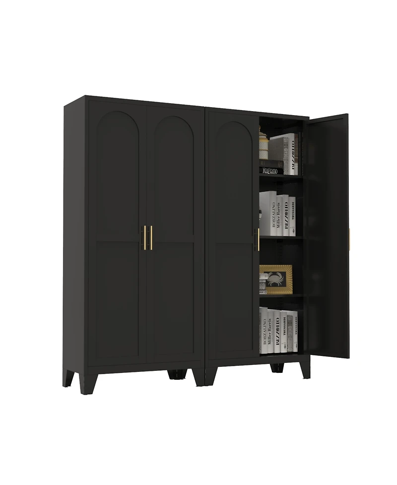 Streamdale Furniture 61" Metal Storage Cabinet with Adjustable Shelves
