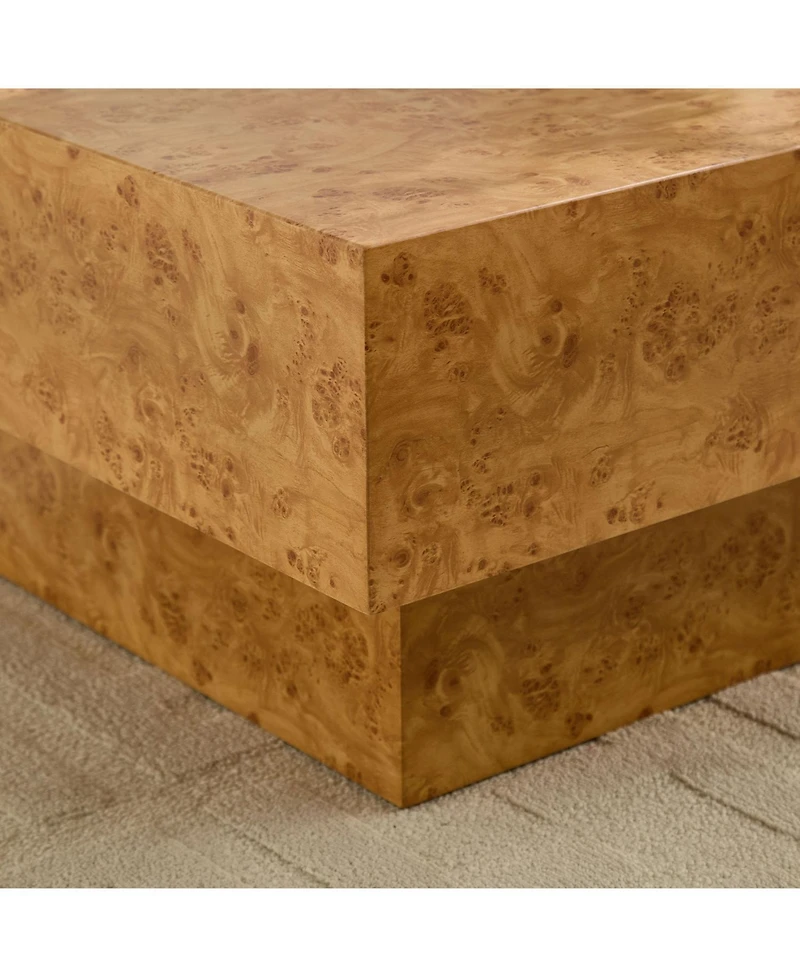 Streamdale Furniture Faux Burl Wood Coffee Table - Mid-Century Modern
