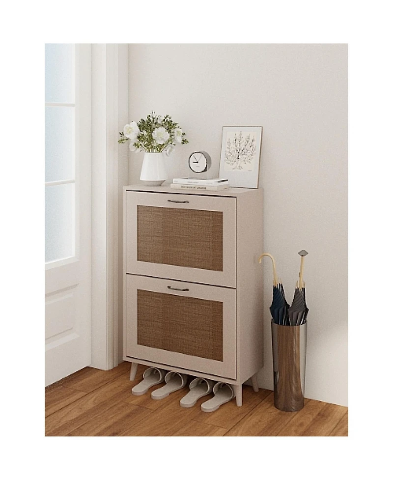 Streamdale Furniture 2-Tier Shoe Rack - Stable, Spacious, Holds 12 Pairs