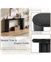 Streamdale Furniture Vintage Console Table - Beaded Trim, Reversible Legs