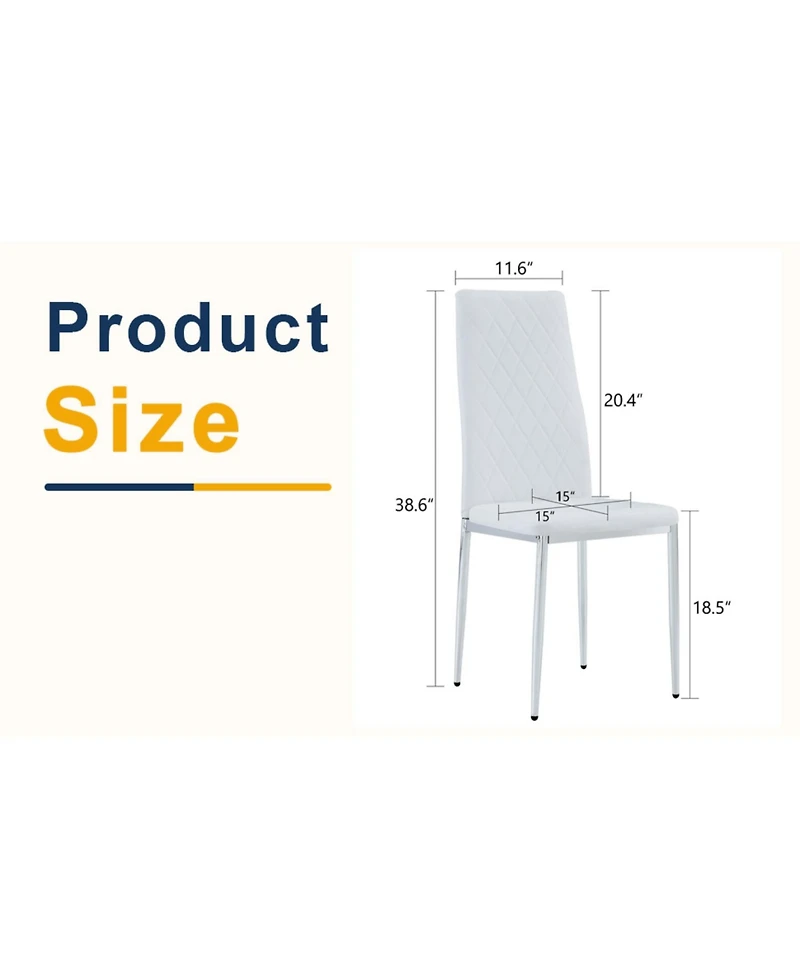 Streamdale Furniture Leather Reception/Conference Chairs - White (8 Sets)