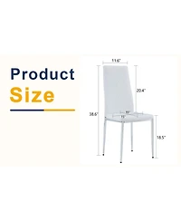 Streamdale Furniture Leather Reception/Conference Chairs - White (8 Sets)