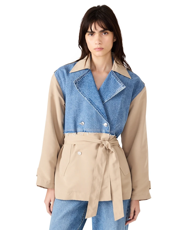 Steve Madden Women's Cropped Trench Coat