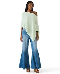 Steve Madden Women's Channing Asymmetrical Neck Poncho Sweater