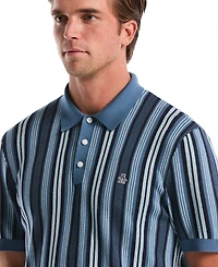 Original Penguin Men's Vertical Striped Slim-Fit Polo Sweater