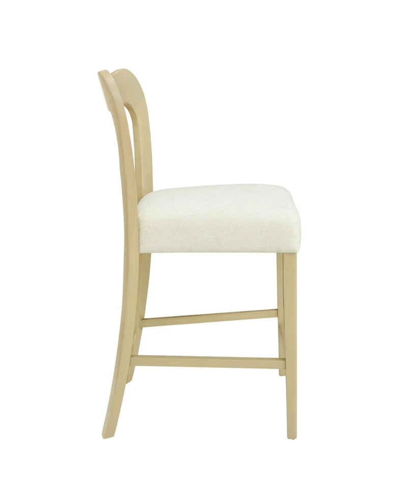 Streamdale Counter Stool Without Arm(light ash+beige) Set of 2
