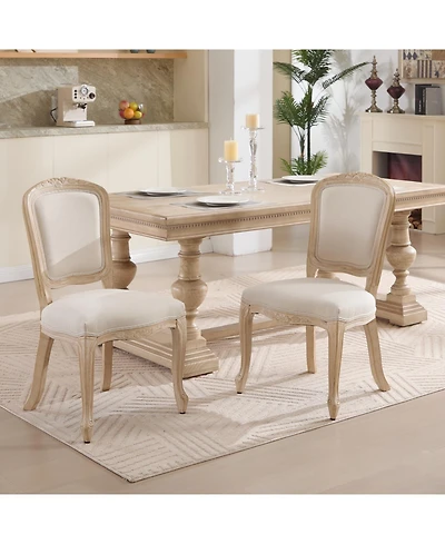 Streamdale Furniture Streamdale French Country Upholstered Dining Chairs, Set of 2