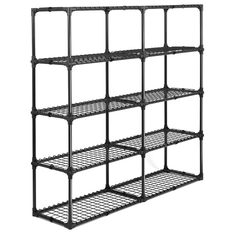 Streamdale Furniture Streamdale Heavy-Duty 5-Shelf Wire Rack with Cover (2-Pack), 1100 lbs Capacity