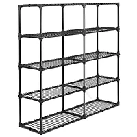 Streamdale Furniture Streamdale Heavy-Duty 5-Shelf Wire Rack with Cover (2-Pack), 1100 lbs Capacity