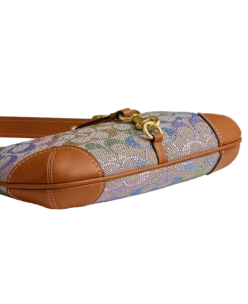 Coach Originals Hamptons Small Crystal Signature Jacquard Hobo Bag