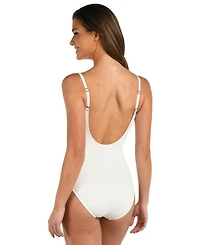 La Blanca Women's Island Goddess Plunging Swimsuit