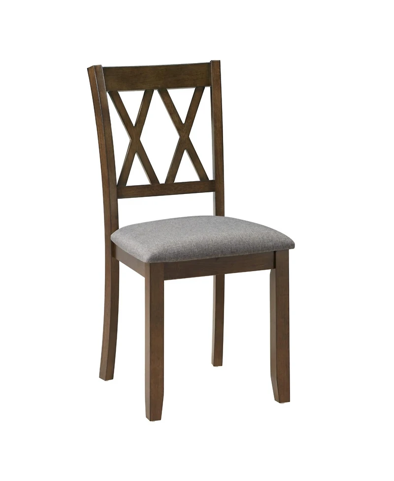 Streamdale Furniture 6-Piece Walnut Dining Set- Table, 4 Chairs & Bench