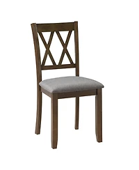 Streamdale Furniture 6-Piece Walnut Dining Set- Table, 4 Chairs & Bench