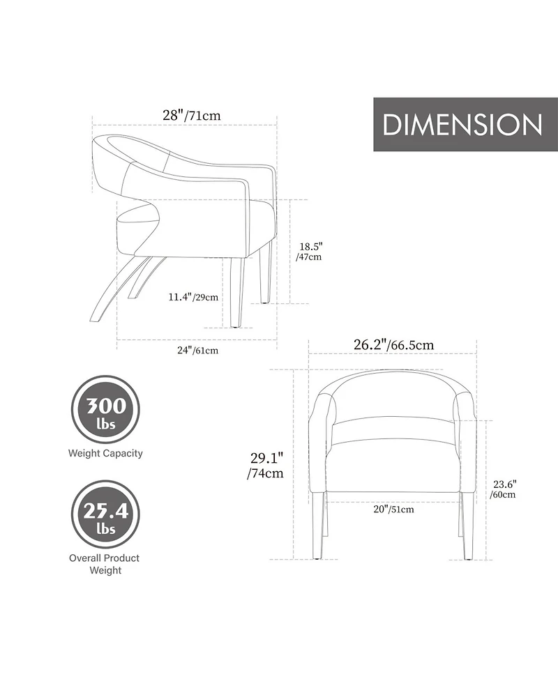 Streamdale Furniture Upholstered Accent Armchair