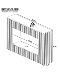 Streamdale Furniture 55" Modern Slatted Console/Entryway Table