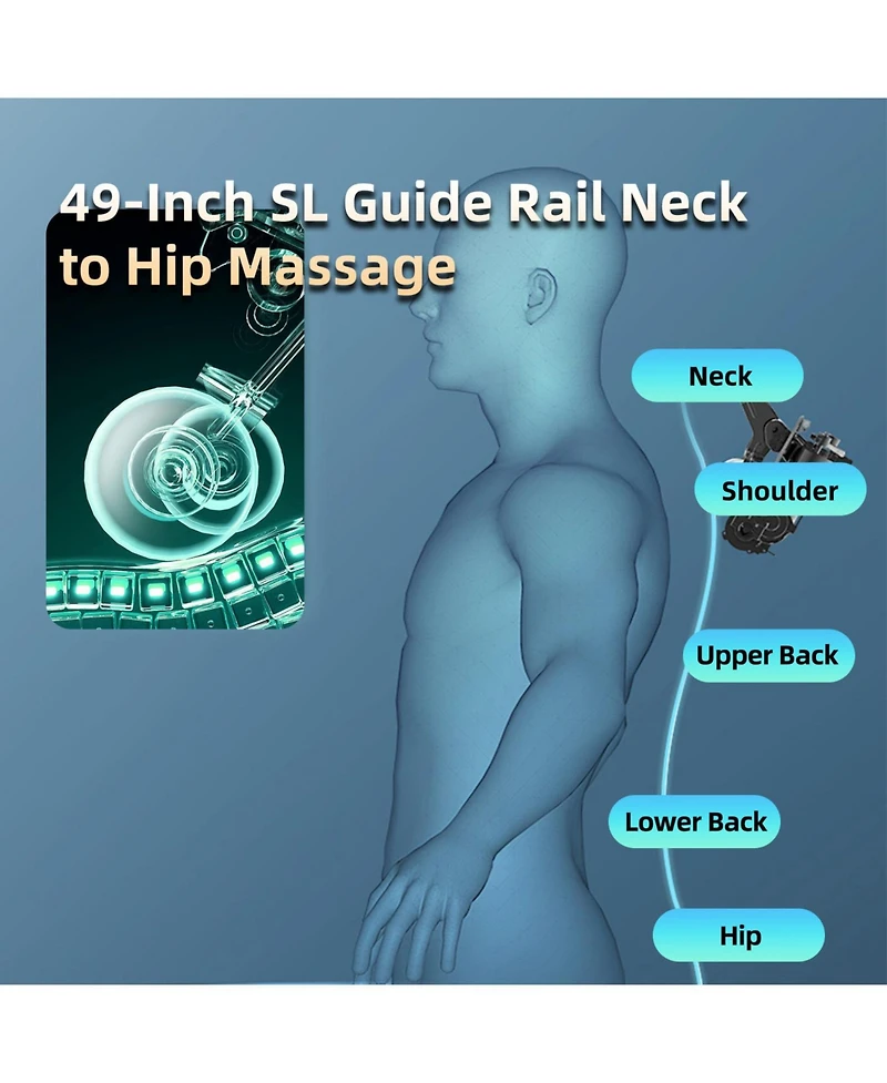 Streamdale Furniture Sl Track Zero Gravity Massage Chair with Bluetooth