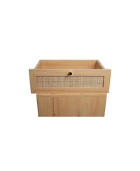 Streamdale Furniture Streamdale Vintage Caned Nightstand Modern Ambiance, Durable Style, Easy Assembly