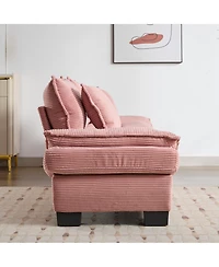 Streamdale Furniture Streamdale Corduroy Sofa Sleeper with Comfy Cushions