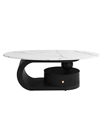 Streamdale Furniture Modern Nesting Coffee Table Set - Oval & Round