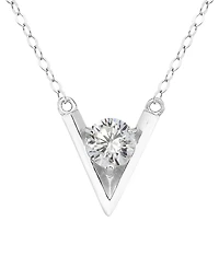 Giani Bernini Cubic Zirconia V-Cast Pendant Necklace, Macy's Exclusive